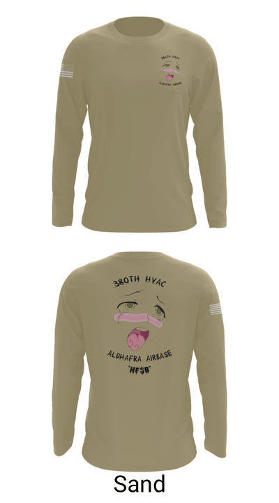 380th HVAC 14161864 Long Sleeve Performance Shirt - 86