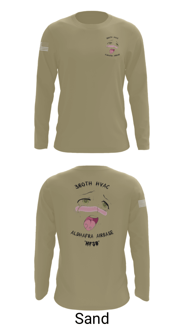 Long Sleeve Performance Shirt, 380th HVAC, , Teamtime, Team time, sublimation, custom sports apparel, team uniforms, spirit wear, spiritwear, sports uniforms, custom shirts, team store, custom team store, fundraiser sports, apparel fundraiser