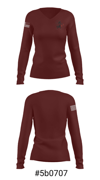 Women's Long Sleeve Vneck Shirt, Bayonne High School Wrestling, Wrestling, Teamtime, Team time, sublimation, custom sports apparel, team uniforms, spirit wear, spiritwear, sports uniforms, custom shirts, team store, custom team store, fundraiser sports, apparel fundraiser