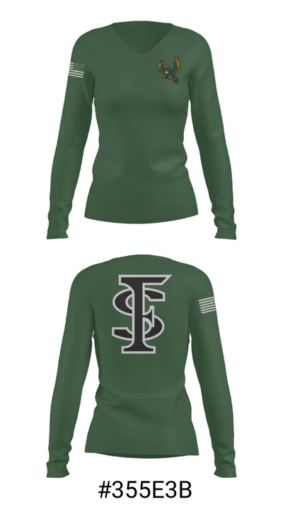 Lawrence Free State High School Gymnastics 53917498 Women's Long Sleeve V-neck Shirt - 20