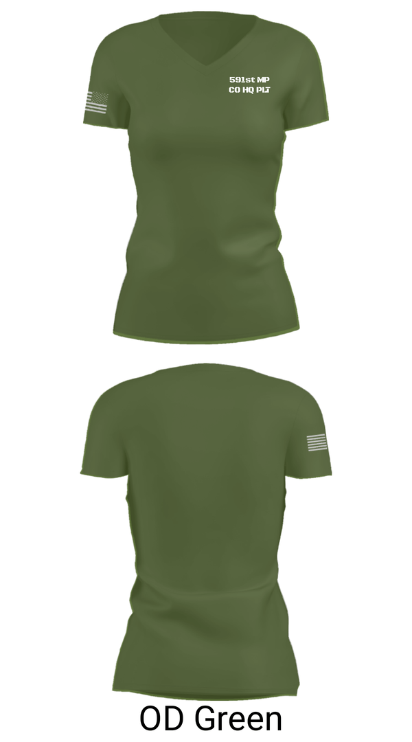Women's Short Sleeve Vneck Shirt, 591st MP CO HQ PLT, Army, Teamtime, Team time, sublimation, custom sports apparel, team uniforms, spirit wear, spiritwear, sports uniforms, custom shirts, team store, custom team store, fundraiser sports, apparel fundraiser