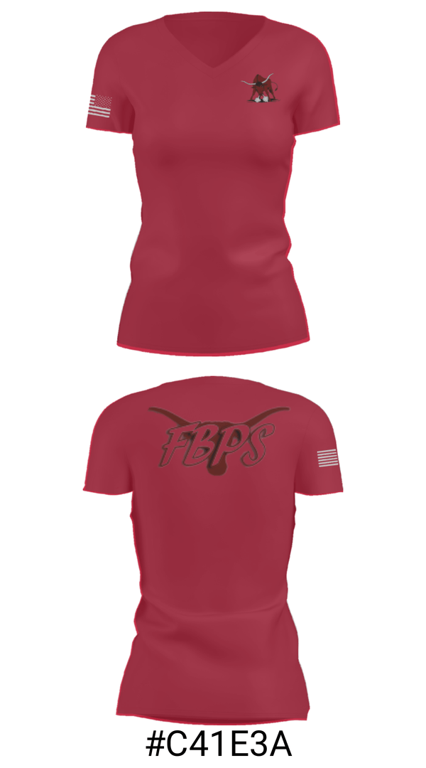 Women's Short Sleeve Vneck Shirt, Fort Benton School, Spirit Store, Teamtime, Team time, sublimation, custom sports apparel, team uniforms, spirit wear, spiritwear, sports uniforms, custom shirts, team store, custom team store, fundraiser sports, apparel fundraiser