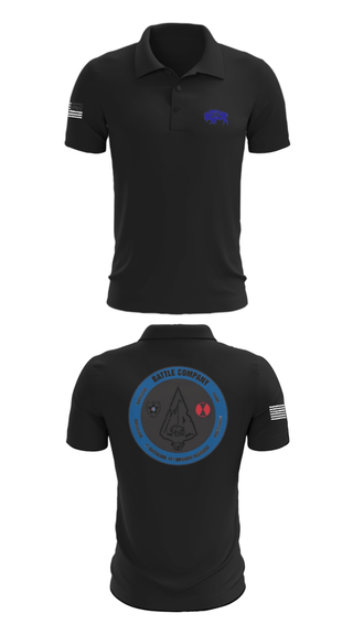 Short Sleeve Performance Polo, Battle company 1-17IN, Army, Teamtime, Team time, sublimation, custom sports apparel, team uniforms, spirit wear, spiritwear, sports uniforms, custom shirts, team store, custom team store, fundraiser sports, apparel fundraiser