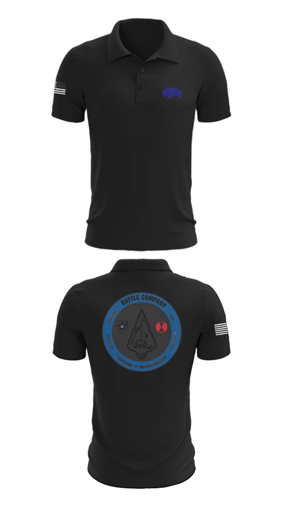 Battle company 1-17IN 67217435 Short Sleeve Performance Polo - 27