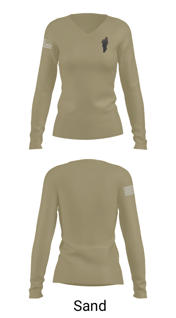 Women's Long Sleeve Vneck Shirt, , Police, Teamtime, Team time, sublimation, custom sports apparel, team uniforms, spirit wear, spiritwear, sports uniforms, custom shirts, team store, custom team store, fundraiser sports, apparel fundraiser