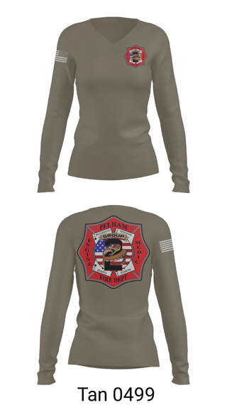 Women's Long Sleeve Vneck Shirt, Group 2, Fire Department, Teamtime, Team time, sublimation, custom sports apparel, team uniforms, spirit wear, spiritwear, sports uniforms, custom shirts, team store, custom team store, fundraiser sports, apparel fundraiser