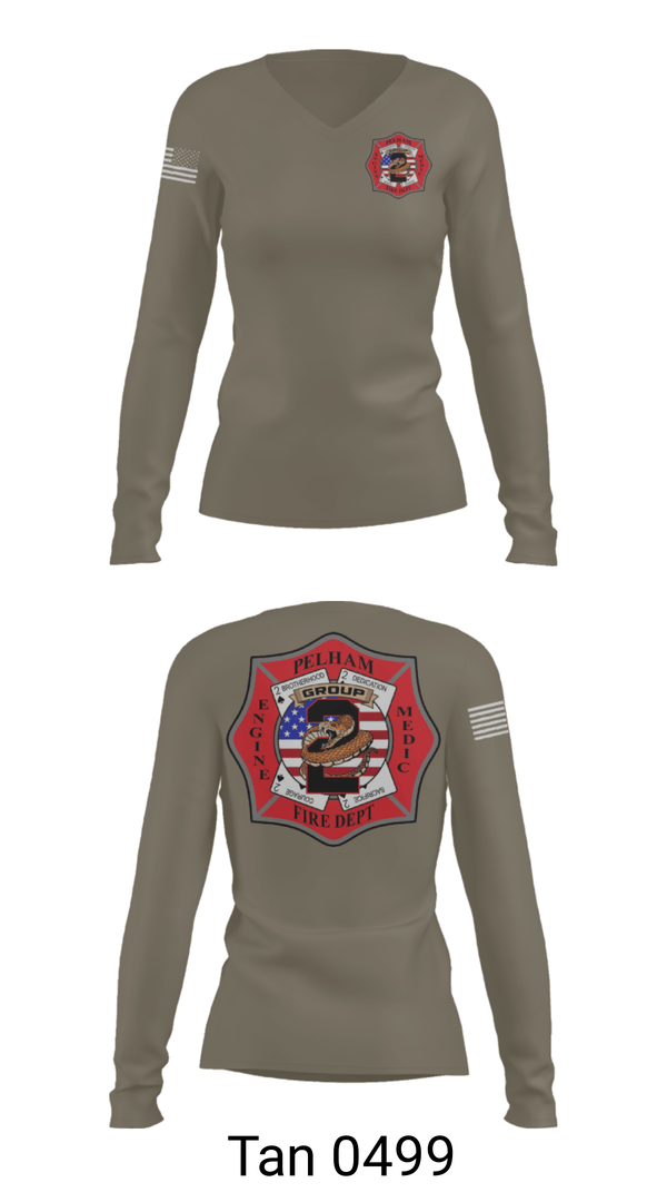 Women's Long Sleeve Vneck Shirt, Group 2, Fire Department, Teamtime, Team time, sublimation, custom sports apparel, team uniforms, spirit wear, spiritwear, sports uniforms, custom shirts, team store, custom team store, fundraiser sports, apparel fundraiser