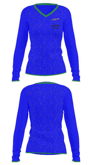 Women's Long Sleeve Vneck Shirt, Altoona-Midway Middle/High School, Spirit Store, Teamtime, Team time, sublimation, custom sports apparel, team uniforms, spirit wear, spiritwear, sports uniforms, custom shirts, team store, custom team store, fundraiser sports, apparel fundraiser