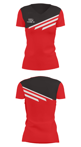 Women's Short Sleeve Vneck Shirt, Jabien & Payton trucking LLC, , Teamtime, Team time, sublimation, custom sports apparel, team uniforms, spirit wear, spiritwear, sports uniforms, custom shirts, team store, custom team store, fundraiser sports, apparel fundraiser