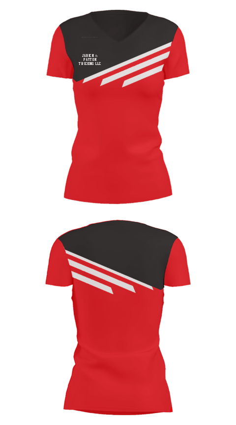 Women's Short Sleeve Vneck Shirt, Jabien & Payton trucking LLC, , Teamtime, Team time, sublimation, custom sports apparel, team uniforms, spirit wear, spiritwear, sports uniforms, custom shirts, team store, custom team store, fundraiser sports, apparel fundraiser