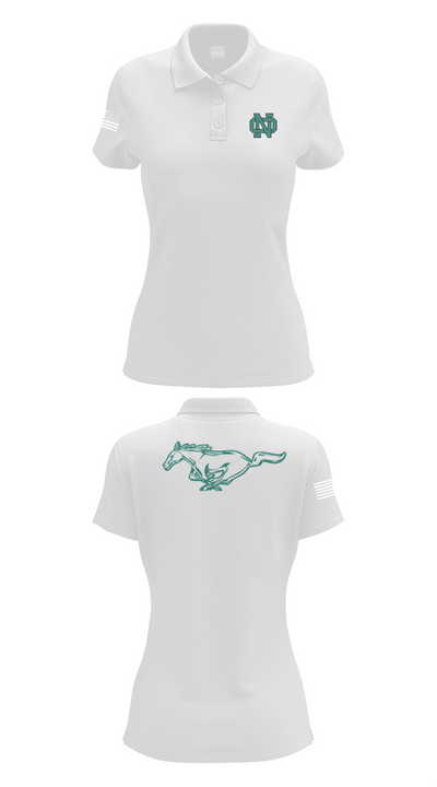 North Oldham Mustangs 77604898 Women's Short Sleeve Performance Polo  - 17