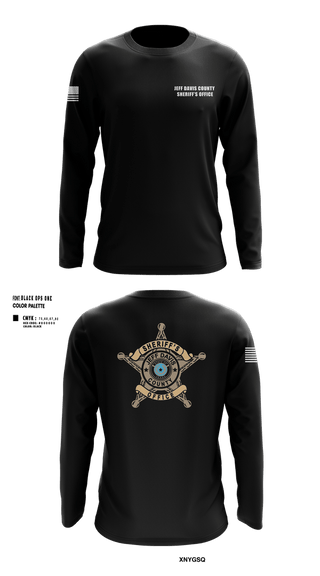 Long Sleeve Performance Shirt, Jeff Davis County Sheriff’s Office, Police, Teamtime, Team time, sublimation, custom sports apparel, team uniforms, spirit wear, spiritwear, sports uniforms, custom shirts, team store, custom team store, fundraiser sports, apparel fundraiser