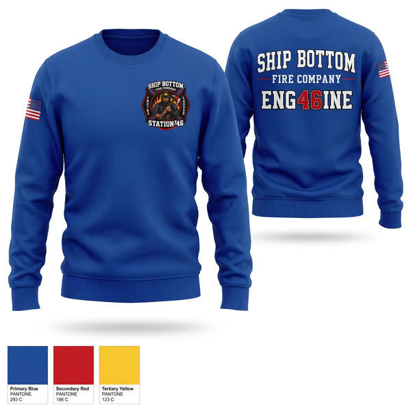 Crew Neck Sweatshirt, Ship bottom fire company, Fire Department, Teamtime, Team time, sublimation, custom sports apparel, team uniforms, spirit wear, spiritwear, sports uniforms, custom shirts, team store, custom team store, fundraiser sports, apparel fundraiser
