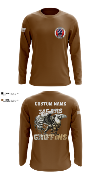 Long Sleeve Performance Shirt, 345th TRS, , Teamtime, Team time, sublimation, custom sports apparel, team uniforms, spirit wear, spiritwear, sports uniforms, custom shirts, team store, custom team store, fundraiser sports, apparel fundraiser