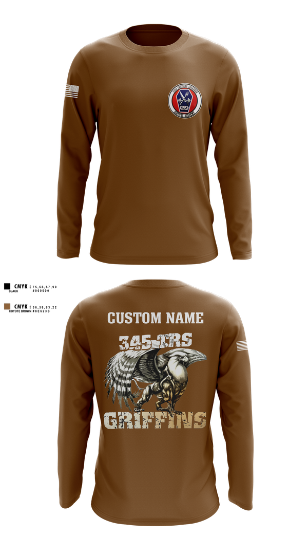 Long Sleeve Performance Shirt, 345th TRS, , Teamtime, Team time, sublimation, custom sports apparel, team uniforms, spirit wear, spiritwear, sports uniforms, custom shirts, team store, custom team store, fundraiser sports, apparel fundraiser