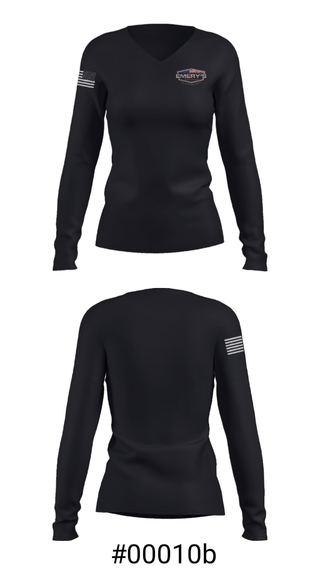 Women's Long Sleeve Vneck Shirt, Emery’s Gutter Cleaning, , Teamtime, Team time, sublimation, custom sports apparel, team uniforms, spirit wear, spiritwear, sports uniforms, custom shirts, team store, custom team store, fundraiser sports, apparel fundraiser