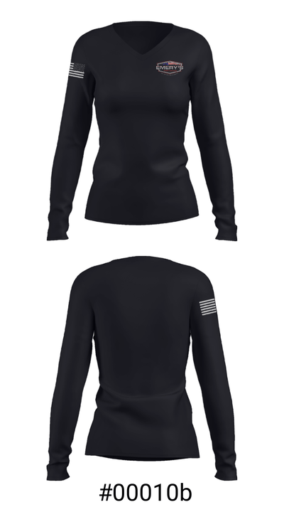 Emery’s Gutter Cleaning 44043301 Women's Long Sleeve V-neck Shirt - 20