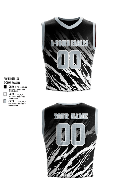 Womens Basketball Jersey, A-Town Eagles, Men's Basketball, Teamtime, Team time, sublimation, custom sports apparel, team uniforms, spirit wear, spiritwear, sports uniforms, custom shirts, team store, custom team store, fundraiser sports, apparel fundraiser