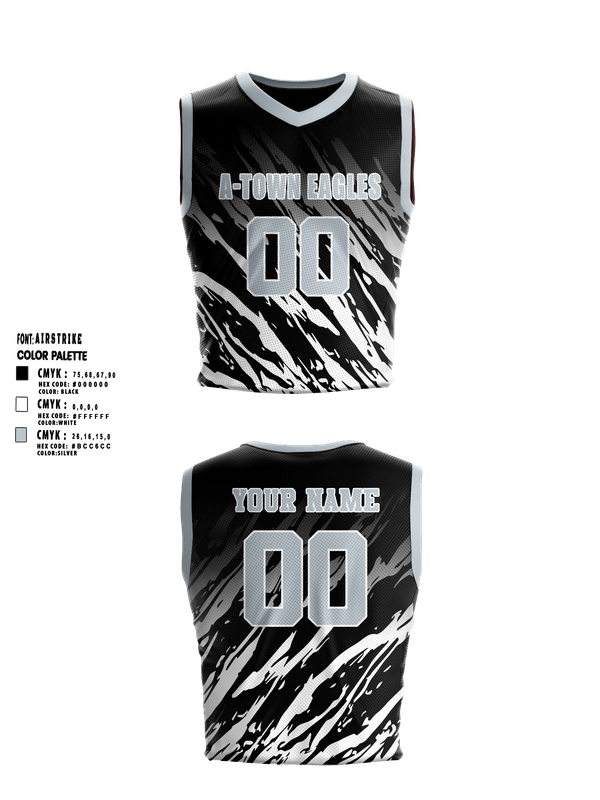 Womens Basketball Jersey, A-Town Eagles, Men's Basketball, Teamtime, Team time, sublimation, custom sports apparel, team uniforms, spirit wear, spiritwear, sports uniforms, custom shirts, team store, custom team store, fundraiser sports, apparel fundraiser