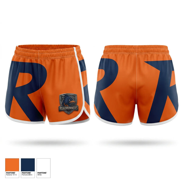 Womens Shorts, Roadrunners, , Teamtime, Team time, sublimation, custom sports apparel, team uniforms, spirit wear, spiritwear, sports uniforms, custom shirts, team store, custom team store, fundraiser sports, apparel fundraiser