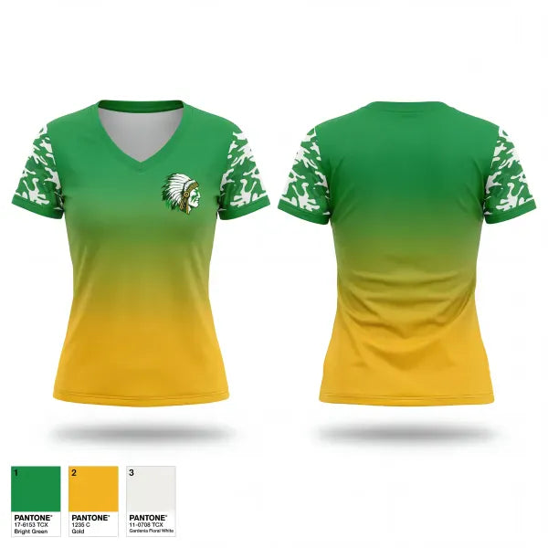 Womens Short Sleeve Vneck Shirt, Jemez Valley Warriors, Baseball, Teamtime, Team time, sublimation, custom sports apparel, team uniforms, spirit wear, spiritwear, sports uniforms, custom shirts, team store, custom team store, fundraiser sports, apparel fundraiser