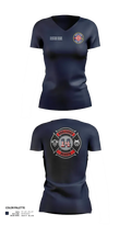 Gallatin Fire Department Station 4 20459748 Women's Short Sleeve V-neck Shirt - 70