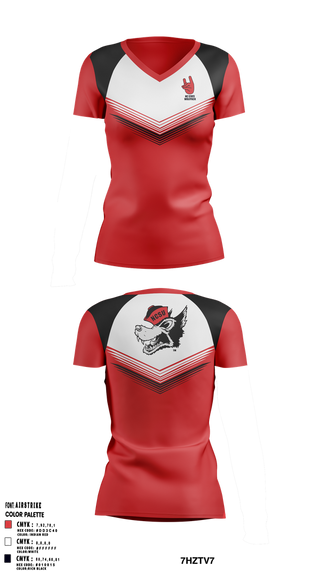 Womens Short Sleeve Vneck Shirt, Nc state Wolfpack, , Teamtime, Team time, sublimation, custom sports apparel, team uniforms, spirit wear, spiritwear, sports uniforms, custom shirts, team store, custom team store, fundraiser sports, apparel fundraiser