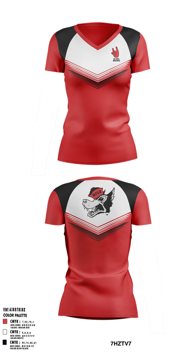 Nc state Wolfpack 89789962 Women's Short Sleeve V-neck Shirt - 1
