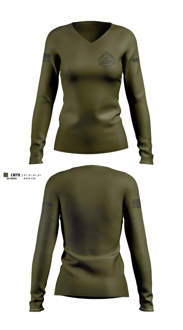 Womens Long Sleeve Vneck Shirt, Denver Special Response Team, Police, Teamtime, Team time, sublimation, custom sports apparel, team uniforms, spirit wear, spiritwear, sports uniforms, custom shirts, team store, custom team store, fundraiser sports, apparel fundraiser