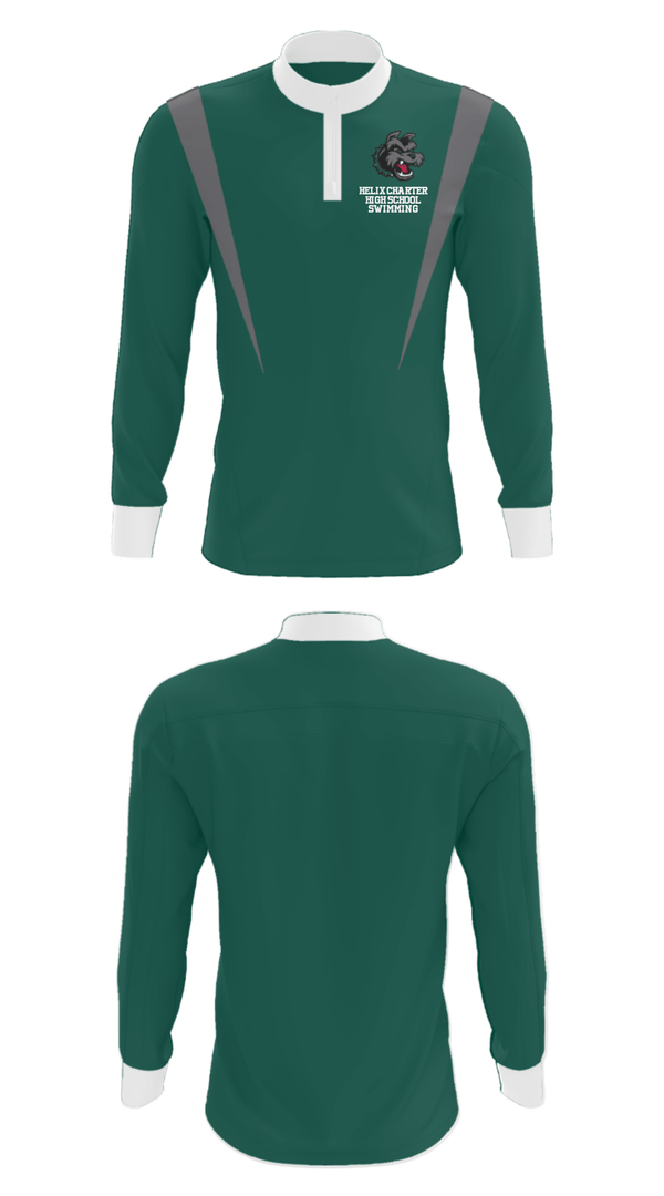 Quarter Zip Jacket, Helix Charter High School Swimming, Swimming, Teamtime, Team time, sublimation, custom sports apparel, team uniforms, spirit wear, spiritwear, sports uniforms, custom shirts, team store, custom team store, fundraiser sports, apparel fundraiser