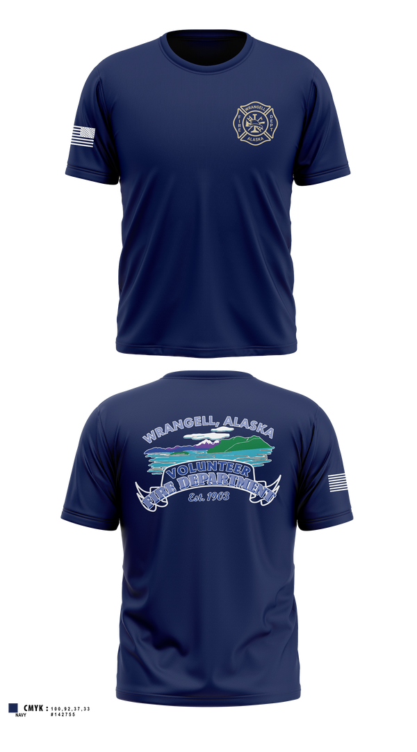 Old School Cotton Feel Shirt, Wrangell Volunteer Fire Department, Fire Department, Teamtime, Team time, sublimation, custom sports apparel, team uniforms, spirit wear, spiritwear, sports uniforms, custom shirts, team store, custom team store, fundraiser sports, apparel fundraiser