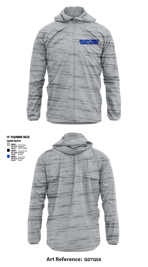 Windbreaker, Escambia County School District, , Teamtime, Team time, sublimation, custom sports apparel, team uniforms, spirit wear, spiritwear, sports uniforms, custom shirts, team store, custom team store, fundraiser sports, apparel fundraiser