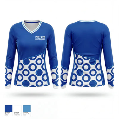 Post 220 Blue Raiders 67233526 Women's Long Sleeve V-neck Shirt - 1