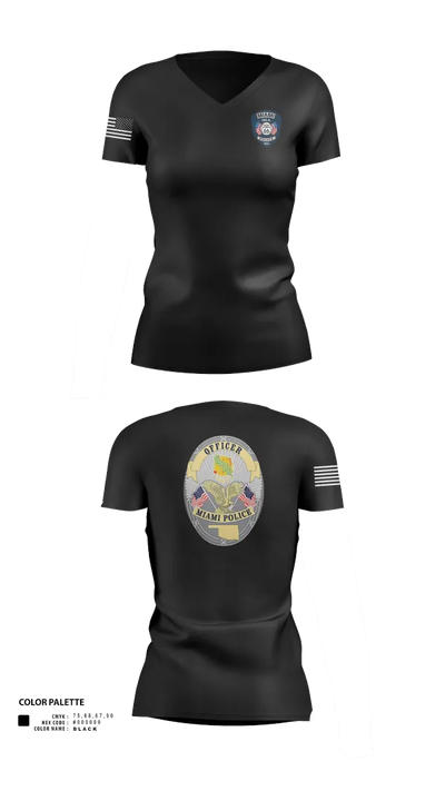 MPD Patrol 83314976 Women's Short Sleeve V-neck Shirt - 21