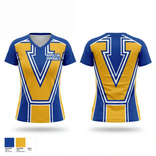 Womens Short Sleeve Vneck Shirt, Napoleon Imperials, Wrestling, Teamtime, Team time, sublimation, custom sports apparel, team uniforms, spirit wear, spiritwear, sports uniforms, custom shirts, team store, custom team store, fundraiser sports, apparel fundraiser
