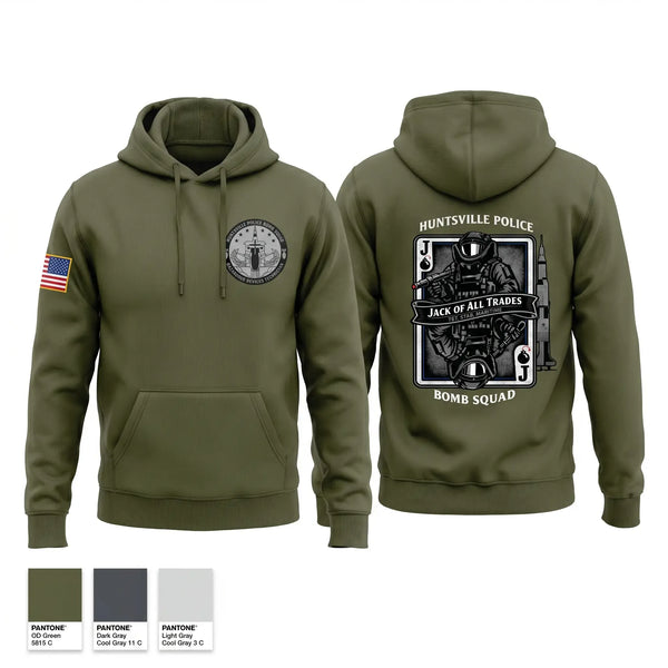Hoodie, Huntsville Police Department Bomb Squad, Police, Teamtime, Team time, sublimation, custom sports apparel, team uniforms, spirit wear, spiritwear, sports uniforms, custom shirts, team store, custom team store, fundraiser sports, apparel fundraiser