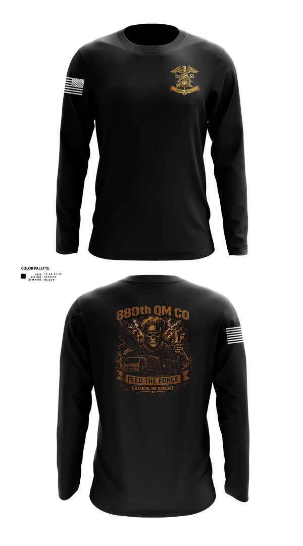 Long Sleeve Performance Shirt, 880th QM CO, Army, Teamtime, Team time, sublimation, custom sports apparel, team uniforms, spirit wear, spiritwear, sports uniforms, custom shirts, team store, custom team store, fundraiser sports, apparel fundraiser