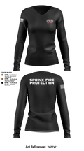 SPRINX FIRE PROTECTION 22334846 Women's Long Sleeve V-neck Shirt - 6