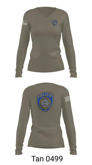 Womens Long Sleeve Vneck Shirt, Quinault Police, Police, Teamtime, Team time, sublimation, custom sports apparel, team uniforms, spirit wear, spiritwear, sports uniforms, custom shirts, team store, custom team store, fundraiser sports, apparel fundraiser