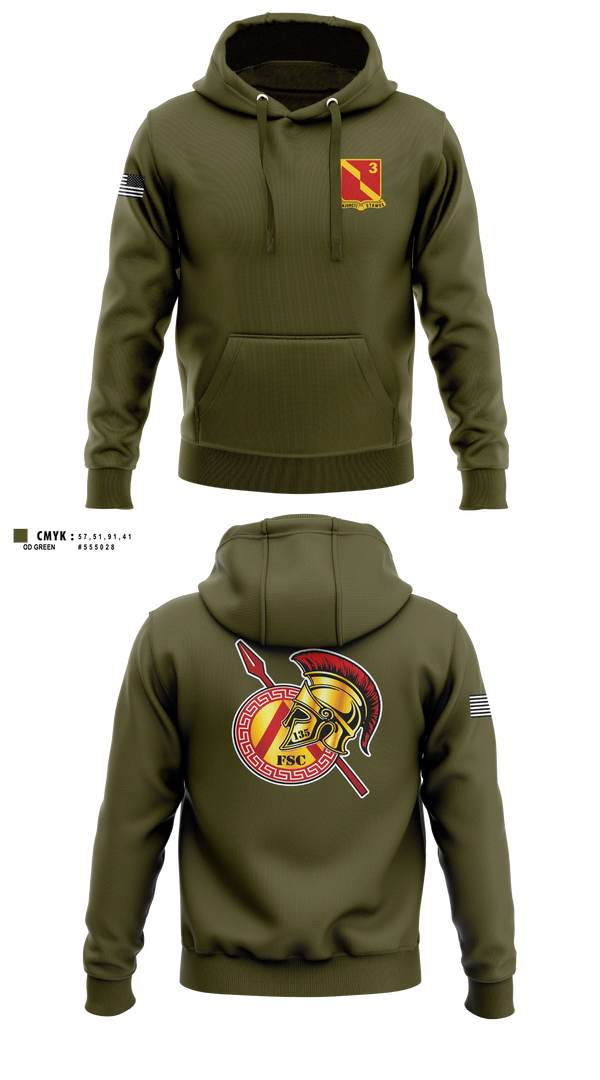 Hoodie, 135th FSC, Army, Teamtime, Team time, sublimation, custom sports apparel, team uniforms, spirit wear, spiritwear, sports uniforms, custom shirts, team store, custom team store, fundraiser sports, apparel fundraiser