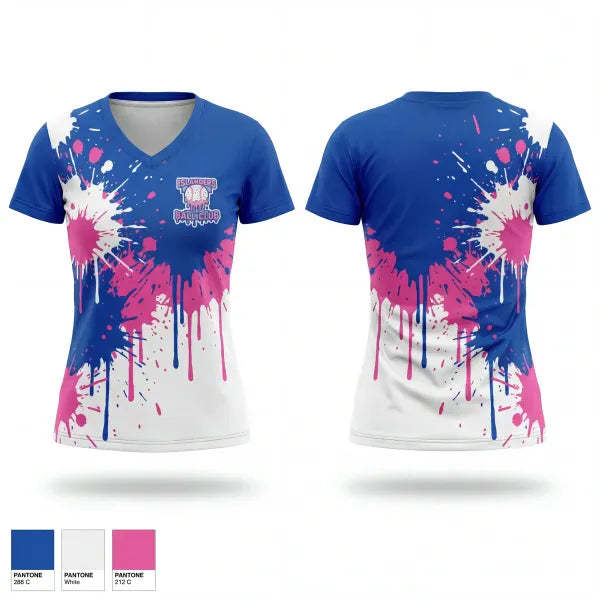 Womens Short Sleeve Vneck Shirt, Islanders, Baseball, Teamtime, Team time, sublimation, custom sports apparel, team uniforms, spirit wear, spiritwear, sports uniforms, custom shirts, team store, custom team store, fundraiser sports, apparel fundraiser