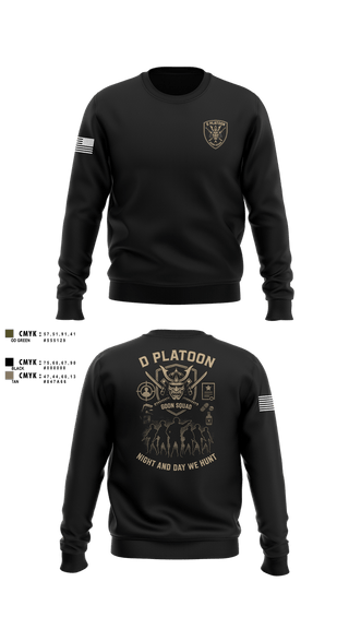 Crew Neck Sweatshirt, D Platoon, Police, Teamtime, Team time, sublimation, custom sports apparel, team uniforms, spirit wear, spiritwear, sports uniforms, custom shirts, team store, custom team store, fundraiser sports, apparel fundraiser