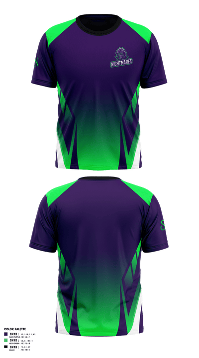 Santa Nella Nightmares 11102298 Short Sleeve Performance Shirt - 2