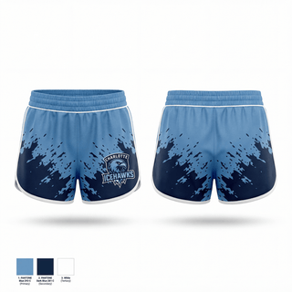 Womens Shorts, Charlotte Icehawks, Ice Hockey, Teamtime, Team time, sublimation, custom sports apparel, team uniforms, spirit wear, spiritwear, sports uniforms, custom shirts, team store, custom team store, fundraiser sports, apparel fundraiser