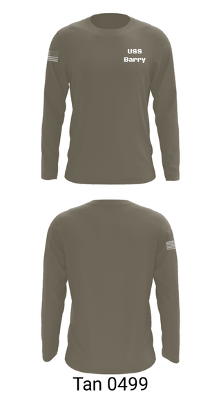 Long Sleeve Performance Shirt, USS Barry, Navy, Teamtime, Team time, sublimation, custom sports apparel, team uniforms, spirit wear, spiritwear, sports uniforms, custom shirts, team store, custom team store, fundraiser sports, apparel fundraiser