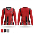 Curry Fluid Power 68253424 Women's Long Sleeve V-neck Shirt - 1