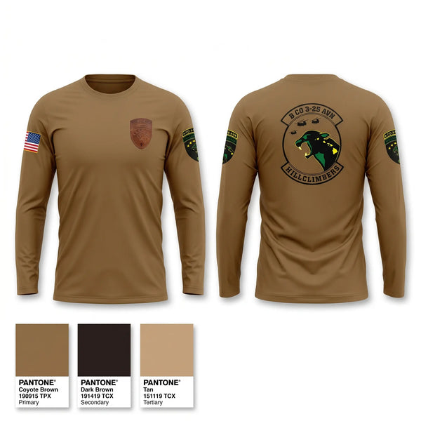 Long Sleeve Performance Shirt, B Co 3-25, Army, Teamtime, Team time, sublimation, custom sports apparel, team uniforms, spirit wear, spiritwear, sports uniforms, custom shirts, team store, custom team store, fundraiser sports, apparel fundraiser