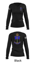 C co. 4/21 Nightfighters 39562086 Women's Long Sleeve V-neck Shirt - 37