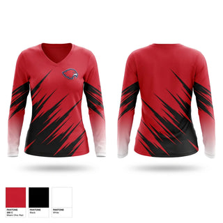 Womens Long Sleeve Vneck Shirt, Frontier Regional School Basketball, Men's Basketball, Teamtime, Team time, sublimation, custom sports apparel, team uniforms, spirit wear, spiritwear, sports uniforms, custom shirts, team store, custom team store, fundraiser sports, apparel fundraiser