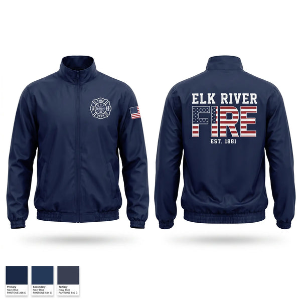 Windbreaker, Elk River Fire Department, Fire Department, Teamtime, Team time, sublimation, custom sports apparel, team uniforms, spirit wear, spiritwear, sports uniforms, custom shirts, team store, custom team store, fundraiser sports, apparel fundraiser